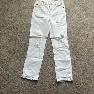 KanCan White Distressed Skinny Jeans